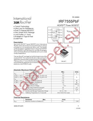 IRF7555TRPBF datasheet  